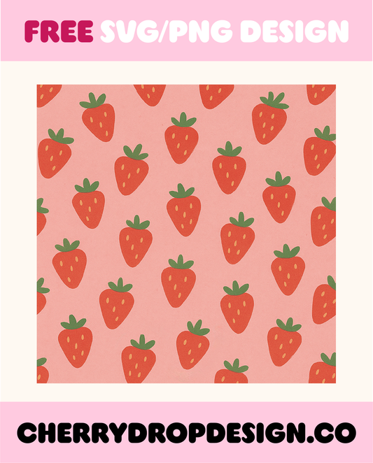 Summer Strawberries Pattern JPG